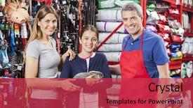  Presentation with rabbit production - Audience pleasing PPT layouts consisting of pet shop - girl holding rabbit with mother backdrop and a red colored foreground