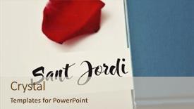  Presentation with books - Cool new slide deck with petal a pile of books backdrop and a lemonade colored foreground