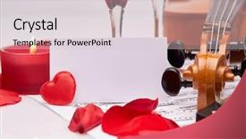  Presentation with bussiness - Colorful presentation theme enhanced with petals of red rose backdrop and a lemonade colored foreground