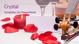  Presentation with bussiness - Cool new presentation theme with petals of red rose backdrop and a lemonade colored foreground