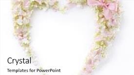 Presentation with heart disease and heartbeat symbol - Cool new PPT layouts with petals with gift ribbon bow backdrop and a white colored foreground