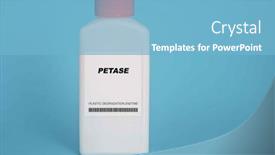 Presentation with enzyme - Presentation with petase-sample-of-plastic-eating background and a light blue colored foreground