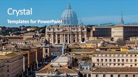  Presentation with faith - PPT layouts having italy rome st peter's background and a teal colored foreground