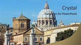  Presentation with faith - Theme with italy rome st peter's basilica background and a  colored foreground
