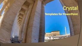  Presentation with faith - Audience pleasing theme consisting of italy rome st peter's basilica backdrop and a  colored foreground