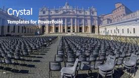  Presentation with peter - Audience pleasing slide deck consisting of italy rome st peter's basilica backdrop and a teal colored foreground