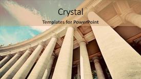  Presentation with vatican - Slide deck with st peter's basilica colonnades background and a coral colored foreground