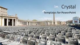  Presentation with vatican - Audience pleasing PPT theme consisting of st peter's square vatican backdrop and a  colored foreground