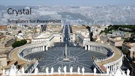  Presentation with vatican - Cool new PPT layouts with peter in the vatican city backdrop and a light blue colored foreground