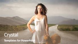  Presentation with teddy bear - Cool new slide set with peter pan - girl and teddy bear backdrop and a coral colored foreground