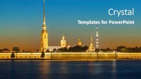  Presentation with peter - PPT theme having peter-pavel-s-fortress-st background and a teal colored foreground