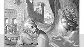  Presentation with peter - Amazing presentation design having peter-praying-by-a-tree backdrop and a light gray colored foreground