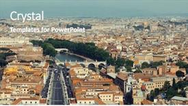  Presentation with vatican - Slide deck enhanced with peter s basilica in vatican background and a mint green colored foreground