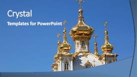  Presentation with paul - Presentation theme enhanced with peterghof palace in st petersburg background and a teal colored foreground