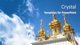  Presentation with name - Slide deck enhanced with peterhof-russia-july-1-peterhof background and a teal colored foreground