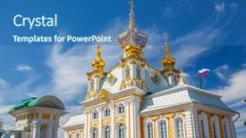  Presentation with paul - Slide set enhanced with peterhof st petersburg russia background and a ocean colored foreground