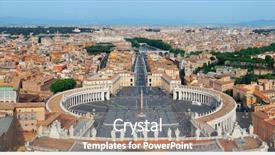  Presentation with vatican - PPT theme with peter's square in vatican background and a gray colored foreground