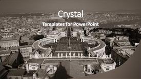  Presentation with vatican - Presentation theme consisting of peter's square in vatican background and a gray colored foreground