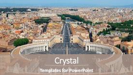  Presentation with vatican - Audience pleasing PPT layouts consisting of peter's square in vatican backdrop and a coral colored foreground