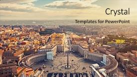  Presentation with aerial - PPT layouts with peter's square in vatican background and a lemonade colored foreground