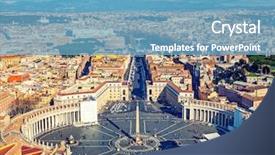  Presentation with vatican - Cool new slides with peter's square in vatican backdrop and a teal colored foreground