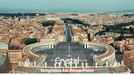  Presentation with vatican - Slide set with peter's square in vatican background and a gray colored foreground
