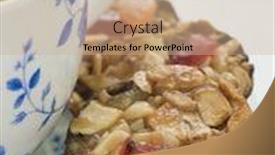  Presentation with tea cup - PPT theme consisting of petit-florentines-with-a-cup background and a coral colored foreground