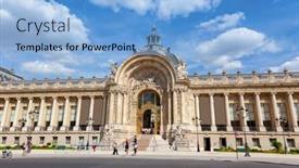  Presentation with paris france - Slide deck enhanced with petit-palais-in-paris-france background and a light blue colored foreground