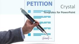  Presentation with application - Slide deck having petition-application-concept-with-form background and a cool aqua colored foreground