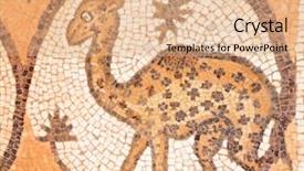  Presentation with petra - Colorful presentation enhanced with petra church or byzantine church backdrop and a coral colored foreground