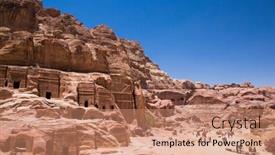  Presentation with historical heritage - Presentation theme enhanced with petra-jordan-april-12-2014 background and a coral colored foreground