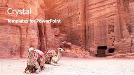  Presentation with petra jordan - Audience pleasing presentation theme consisting of petra red rose city backdrop and a coral colored foreground