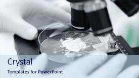  Presentation with clinical research - Cool new theme with petri dish - science chemistry biology medicine backdrop and a light blue colored foreground
