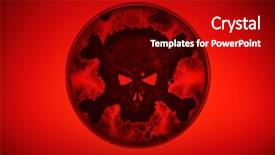  Presentation with bacteria - Cool new slides with petri dish growing bacteria backdrop and a crimson colored foreground