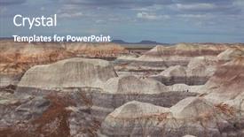  Presentation with arizona - Colorful presentation theme enhanced with petrified forest national park arizona backdrop and a seafoam green colored foreground