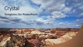  Presentation with arizona - Beautiful theme featuring petrified forest national park arizona backdrop and a light blue colored foreground