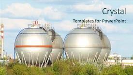  Presentation with petrochemical - Colorful presentation theme enhanced with petrochemical industry backdrop and a sky blue colored foreground