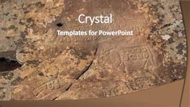  Presentation with petroglyphs - Beautiful theme featuring petroglyphs of the tract kalbak backdrop and a coral colored foreground