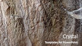  Presentation with north gate shenandoah park - PPT layouts having petroglyph drawings in gobustan park background and a  colored foreground
