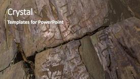  Presentation with ancient - Amazing presentation having petroglyphs of altay ancient rock backdrop and a violet colored foreground