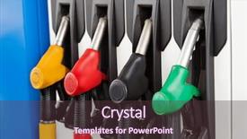  Presentation with petrol station - PPT theme having diesel engines - gasoline or petrol station gas background and a teal colored foreground