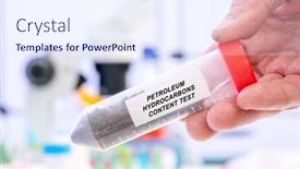  Presentation with soil test - Presentation theme having petroleum-hydrocarbons-content-test-soil background and a sky blue colored foreground
