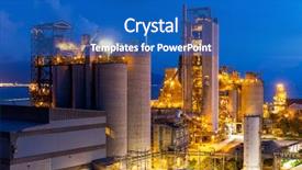  Presentation with cement - Audience pleasing slide deck consisting of petroleum system - cement plant backdrop and a teal colored foreground