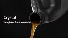  Presentation with petroleum - PPT layouts featuring petroleum system - engine oil pouring from canister background and a black colored foreground