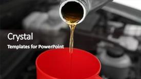  Presentation with petroleum - PPT layouts enhanced with petroleum system - engine oil pouring from canister background and a wine colored foreground