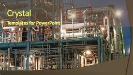  Presentation with oil industry - PPT layouts featuring petroleum system - oil and gas industry background and a violet colored foreground