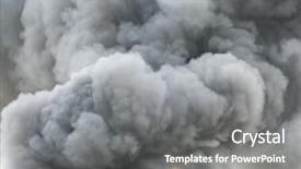  Presentation with smoke cloud - Slides with petrolium - black smoke cloud series background and a gray colored foreground