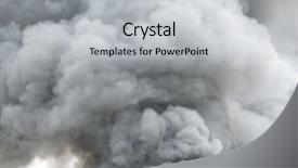  Presentation with smoke cloud - Amazing PPT theme having petrolium - black smoke cloud series backdrop and a light gray colored foreground