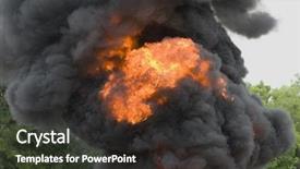  Presentation with smoke cloud - Slide set consisting of petrolium - black smoke cloud series background and a dark gray colored foreground