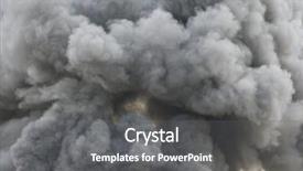  Presentation with smoke cloud - Cool new slide deck with petrolium - black smoke cloud series backdrop and a gray colored foreground